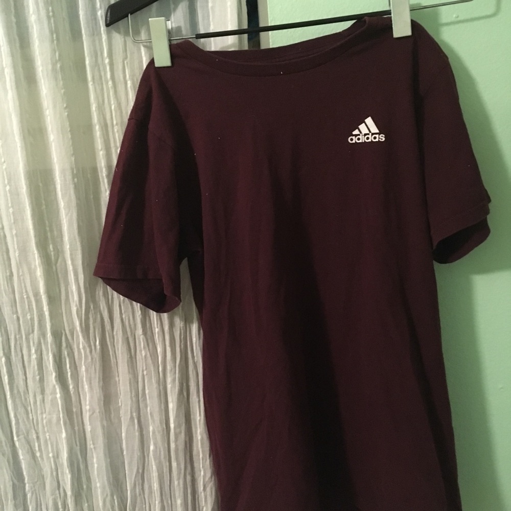 Maroon adidas t-shirt